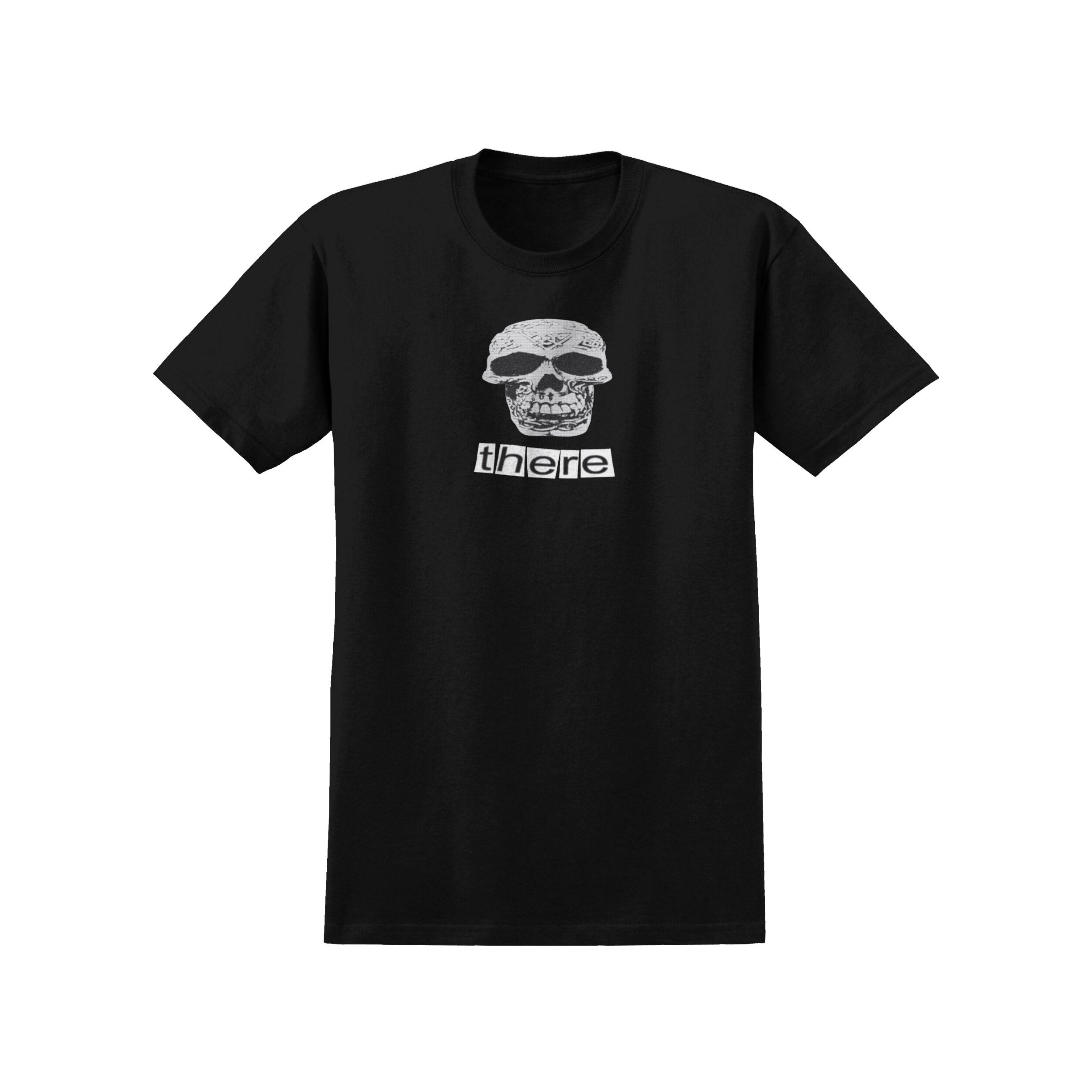 Skull tee (black) – There Skateboards