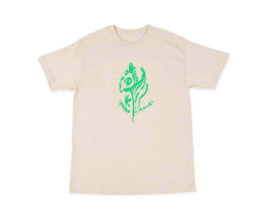 "Ripped in Half" tee (sand)